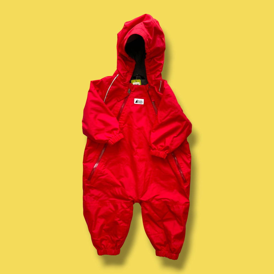 Red MEC Lined Rainsuit, 12m