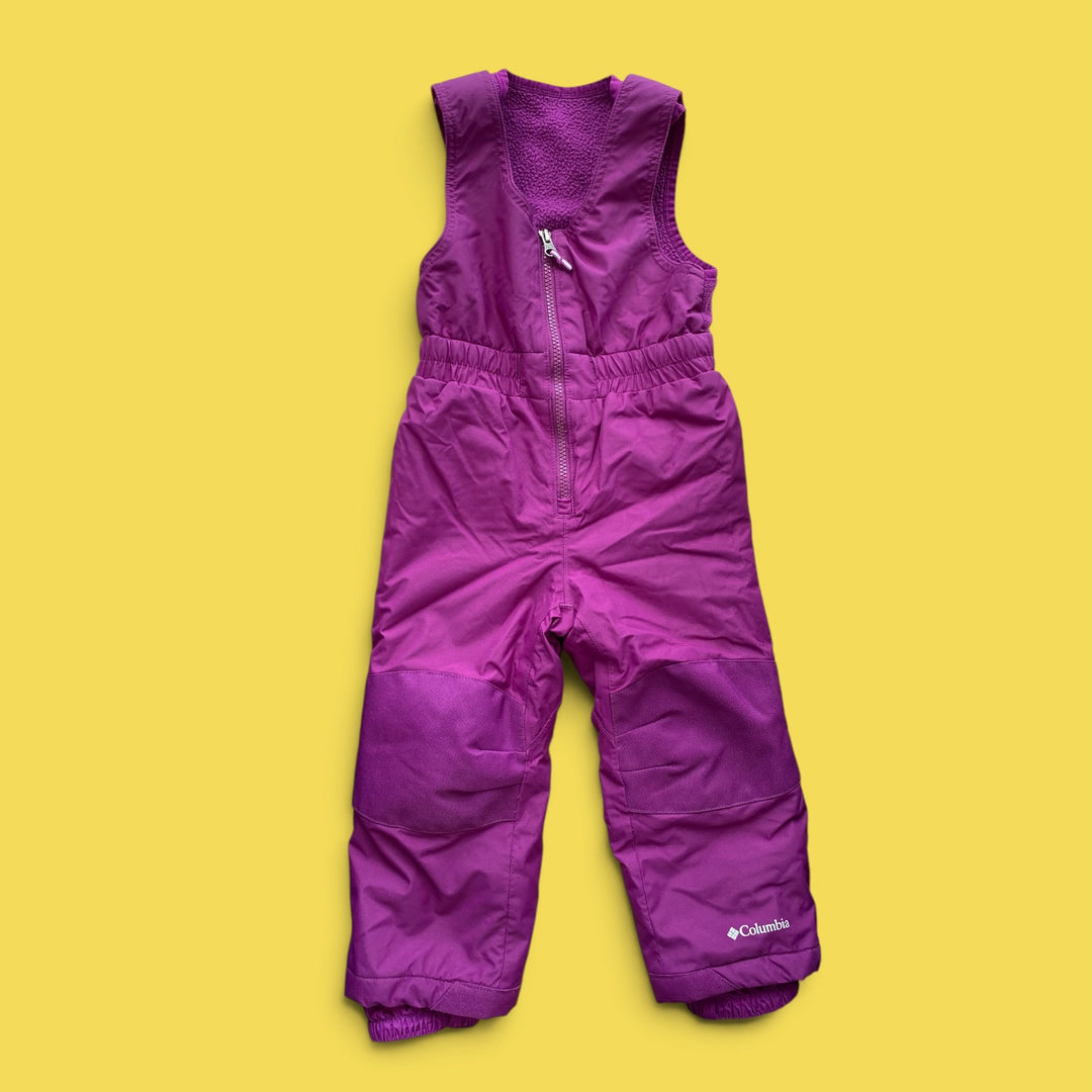Purple Columbia Bib Snow Pants, 3Y