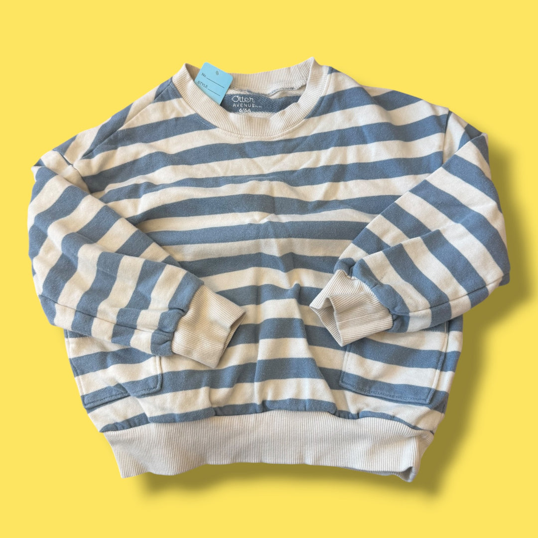 Blue/White Otter Avenue Sweater, 6Y