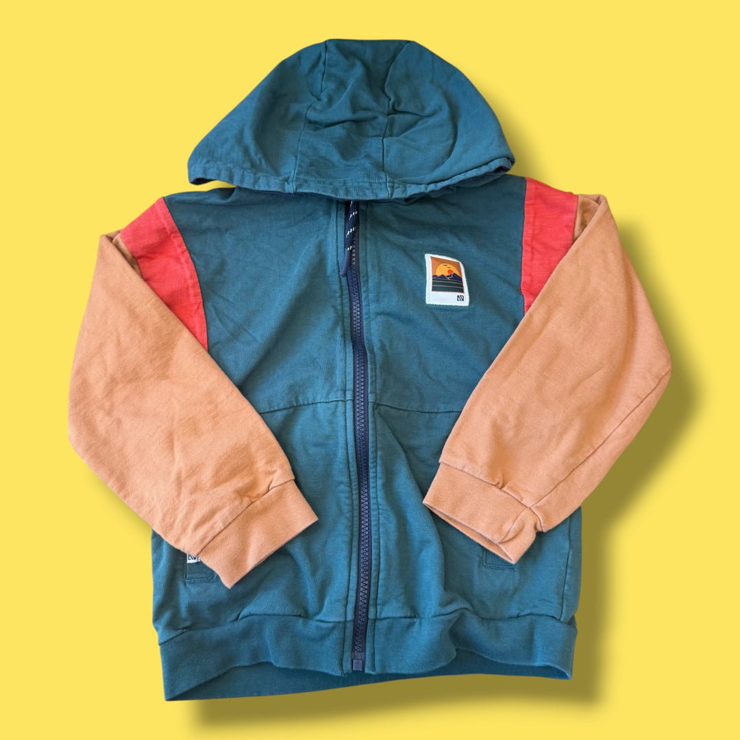 Green Nano Zip Up Sweater, 6Y