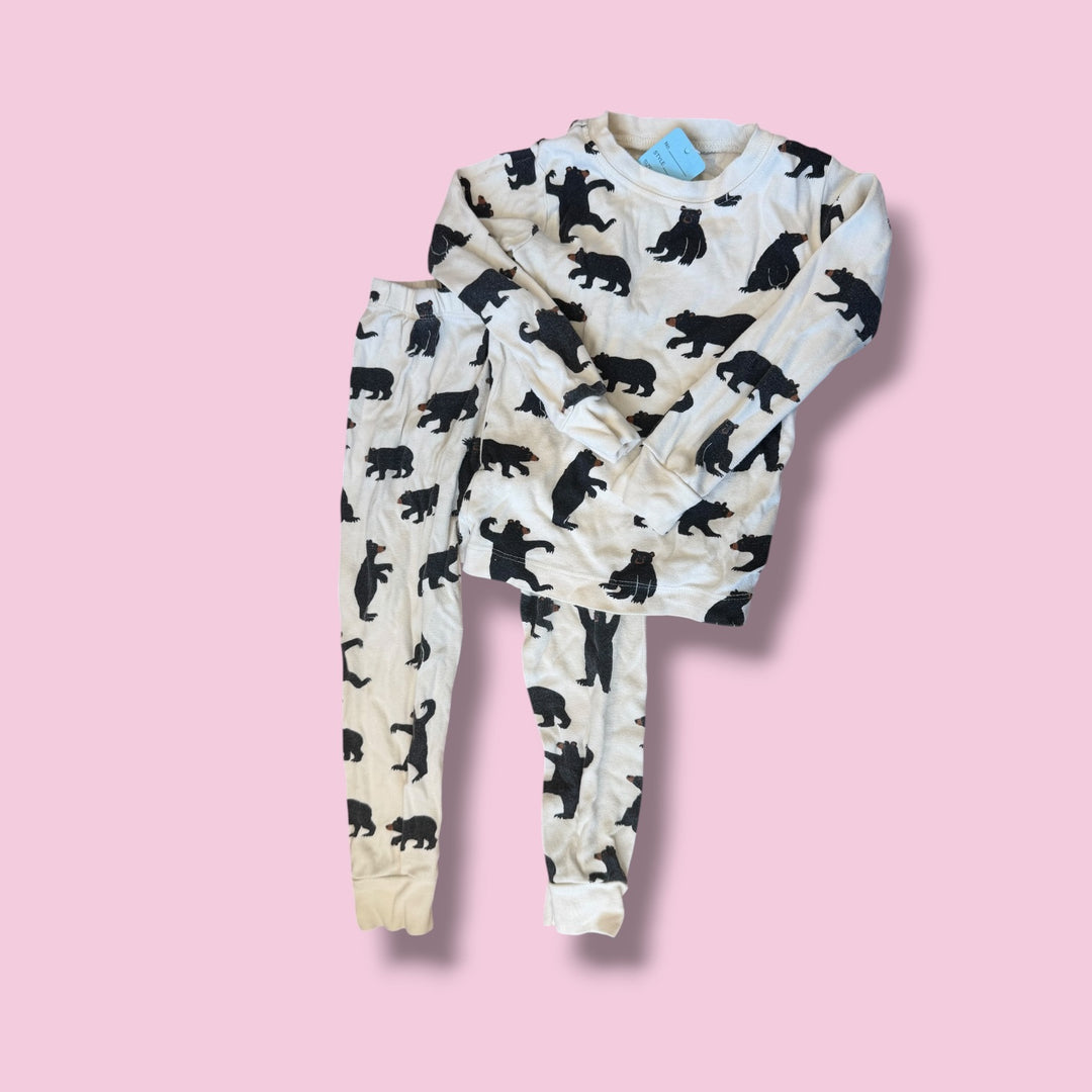Tan/Black Little Blue House 2 piece PJS, 3Y
