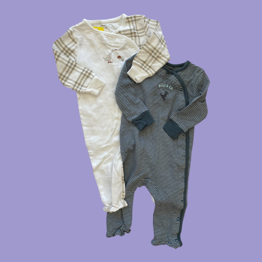 Blue/Grey Blumind Sleeper set of 2, 9m
