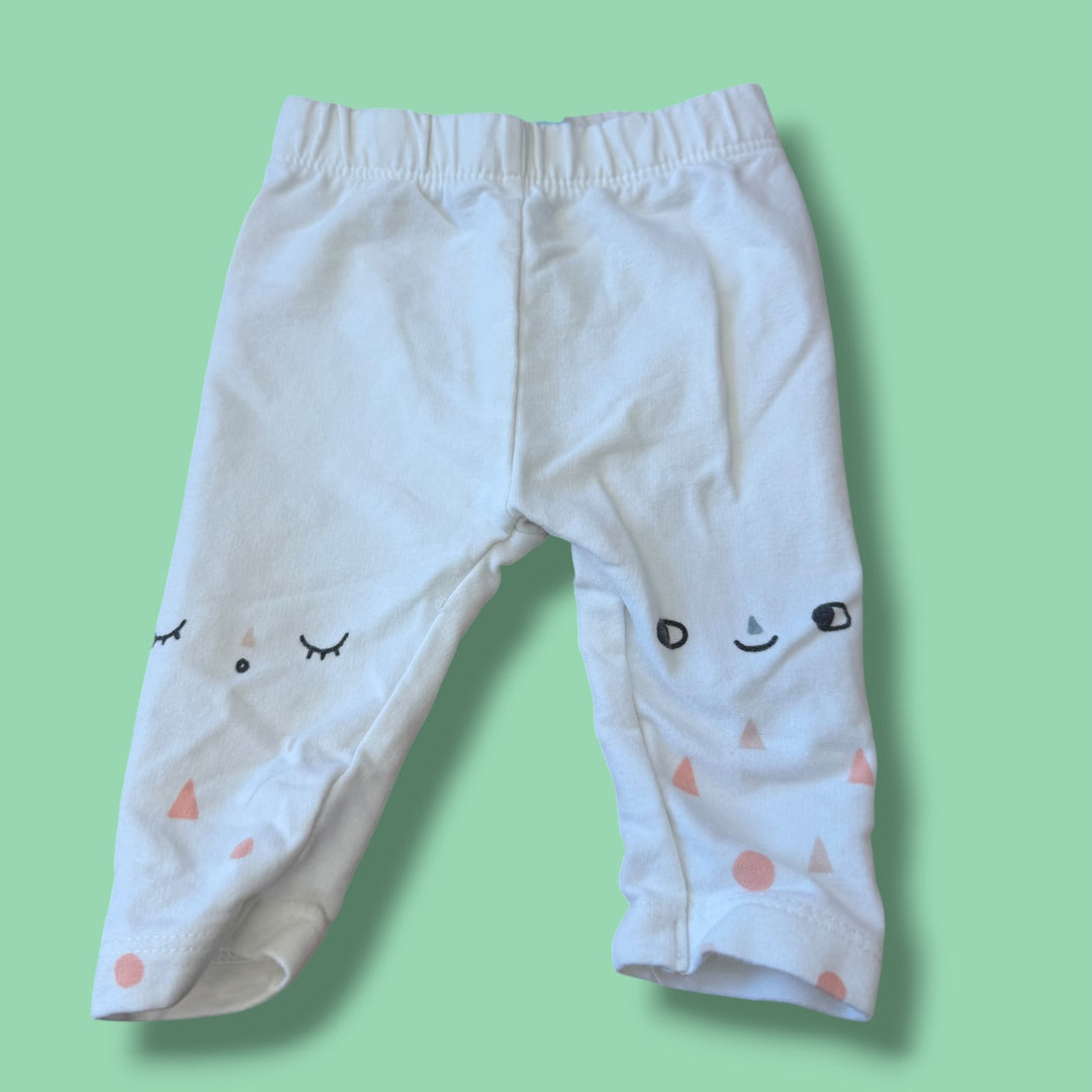 White Zara Legging,  1-3m