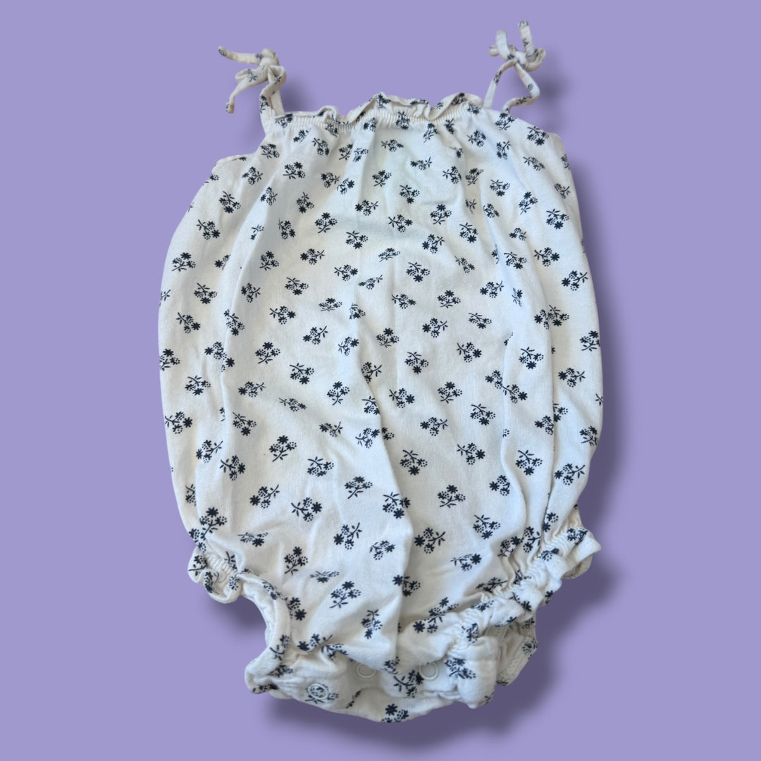 White Gap Tank Bodysuit, 3-6m