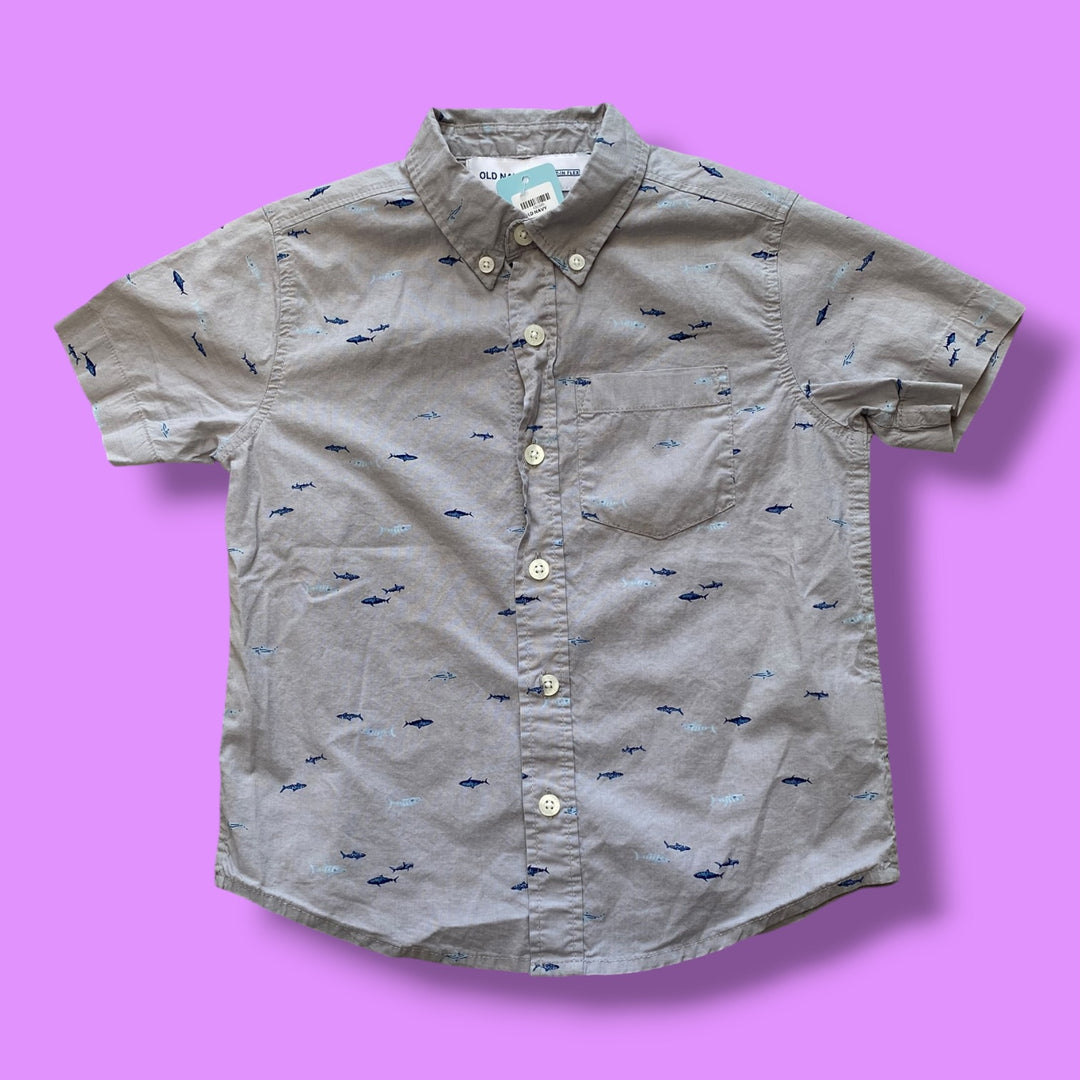 Grey Old Navy Button Up, 5Y