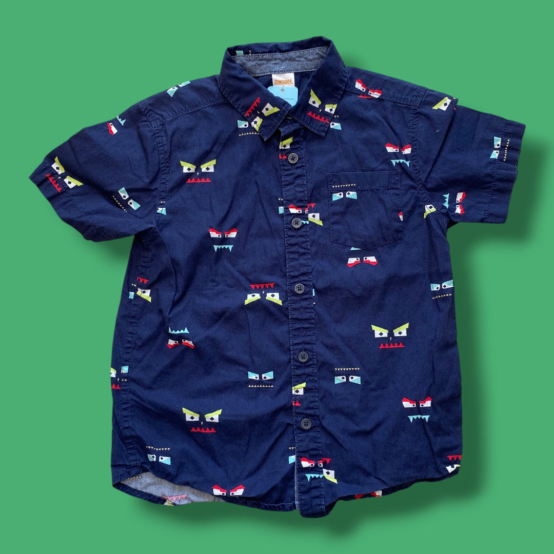 Blue Gymboree Button Up , 5-6Y