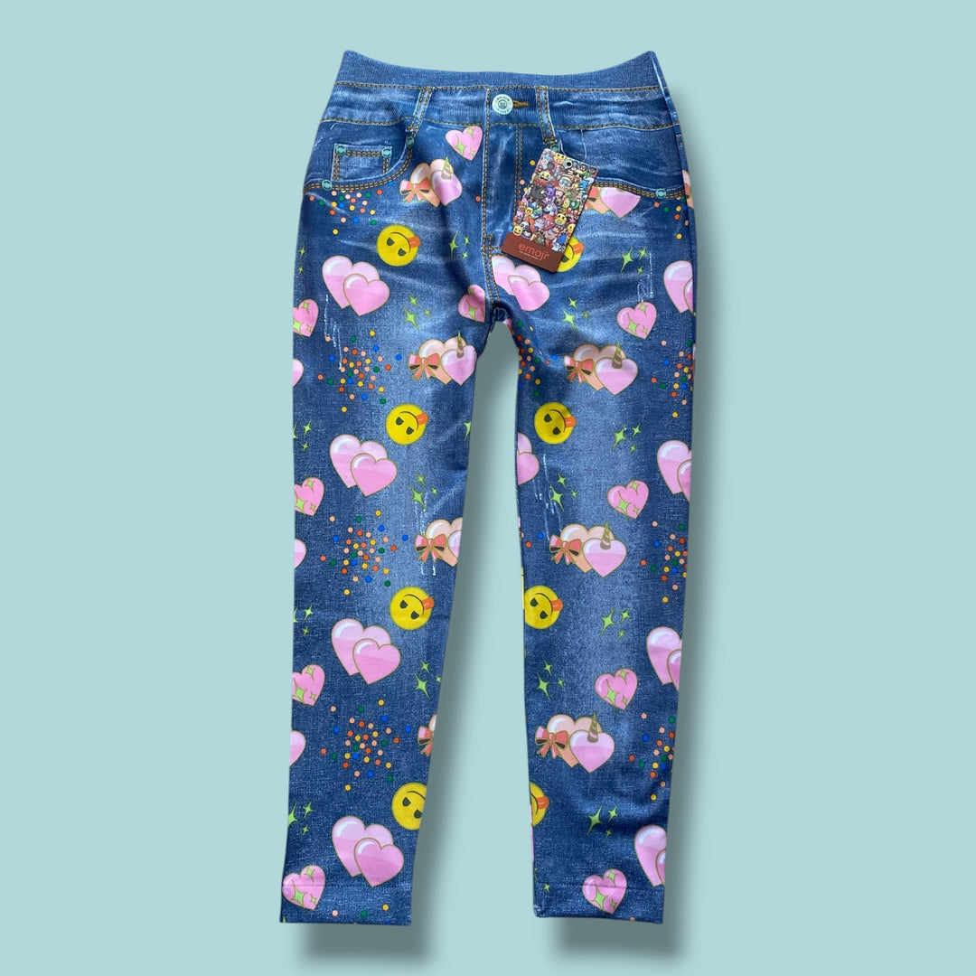 Blue  Emoji NWT Legging, 6Y