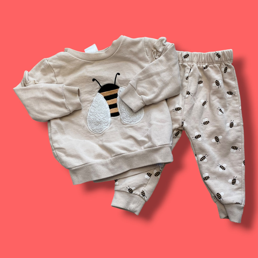 Tan Petit Lem 2 piece Set, 12m