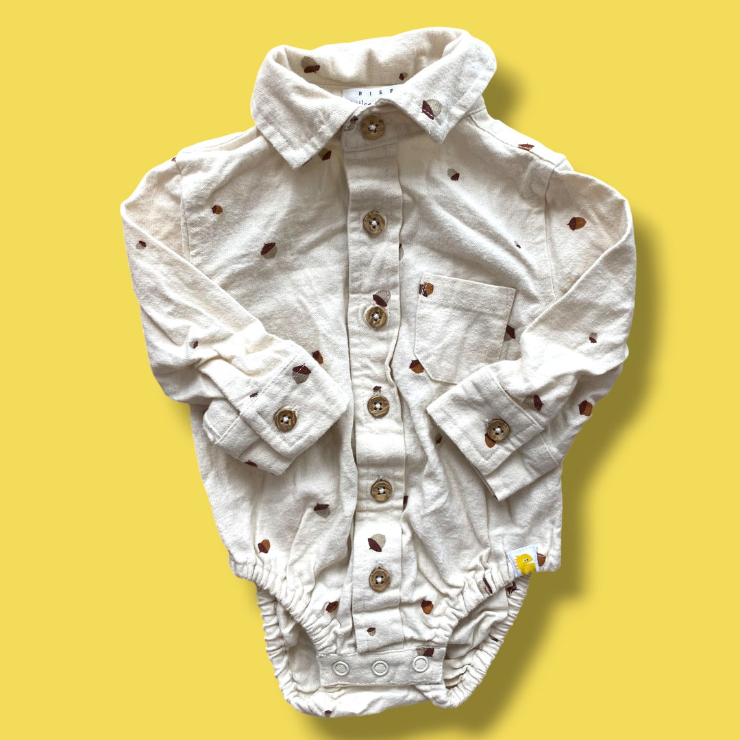 Tan Rise Earthling Bodysuit, 3-6m