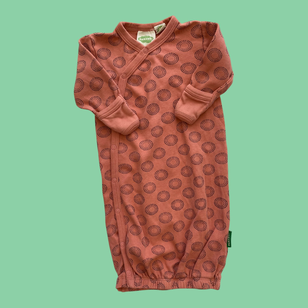 Tan/green Parade Organic Sleepgown, 0-3m