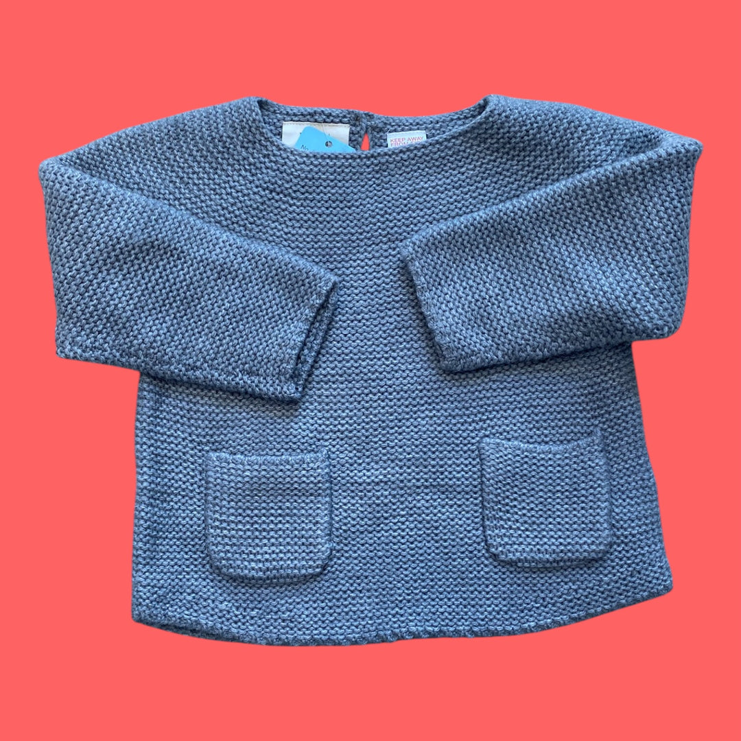 Grey Zara Knit Sweater, 12-18m