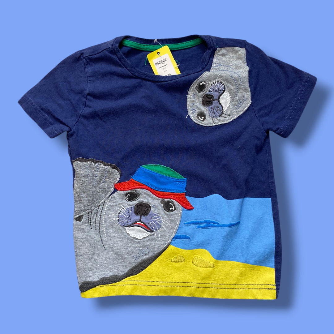 Multicolour Mini Boden Tshirt, 3-4Y