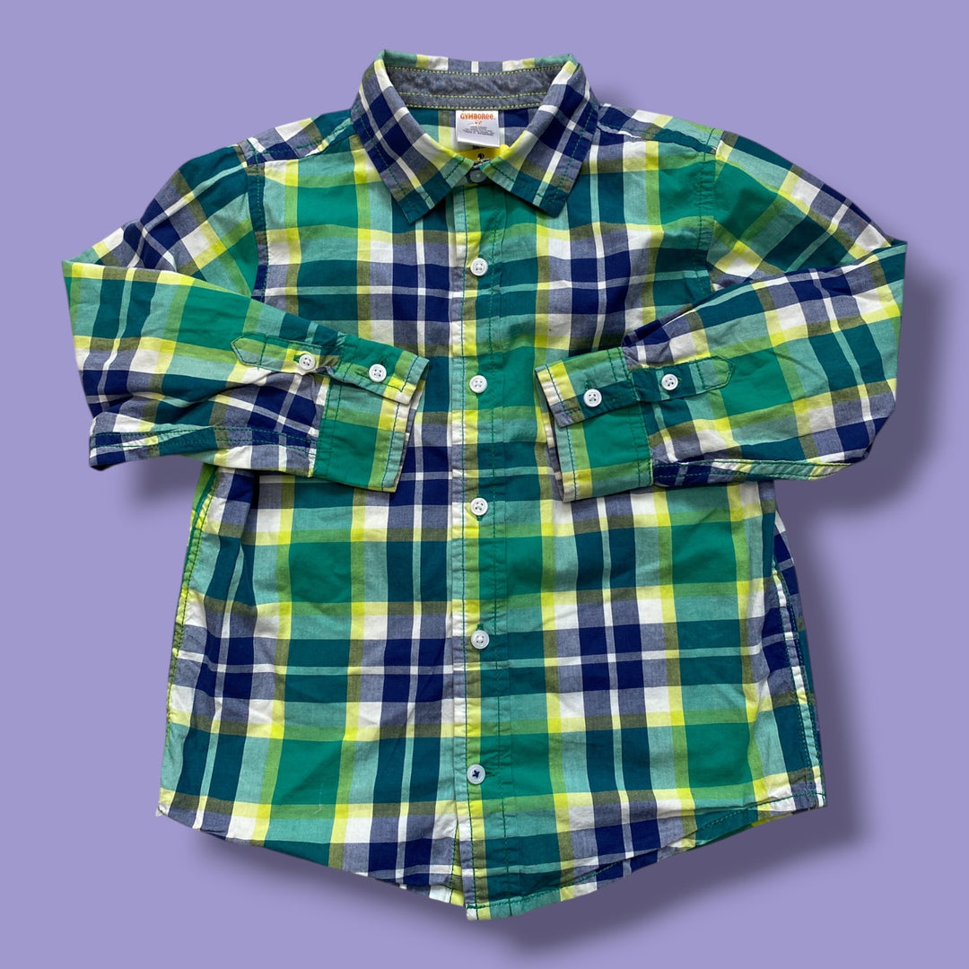 Green Gymboree Plaid, 4T