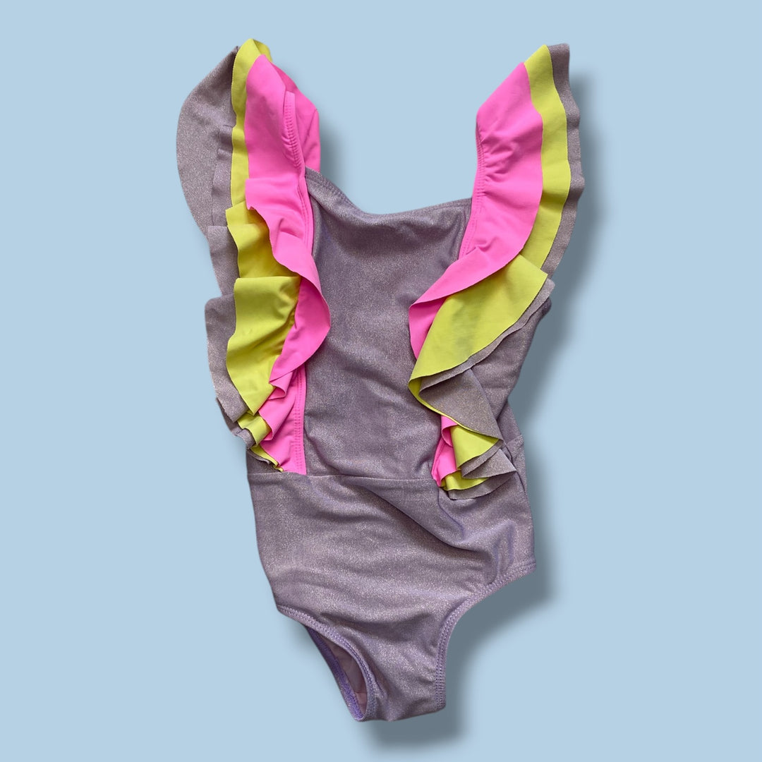 Purple Beach Lingo Ruffle, 6/7Y