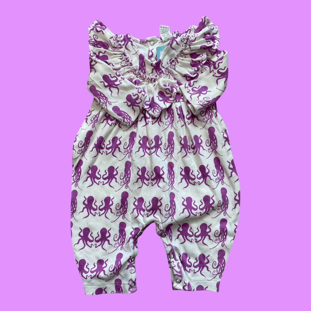 Purple Kate Quinn Romper, 0-3m