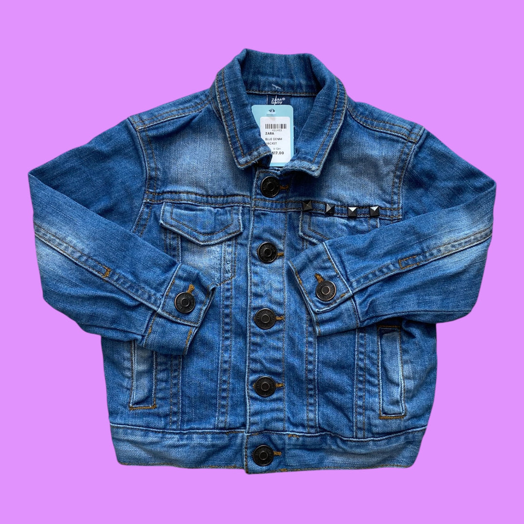 Blue Zara Denim Jacket, 9-12m
