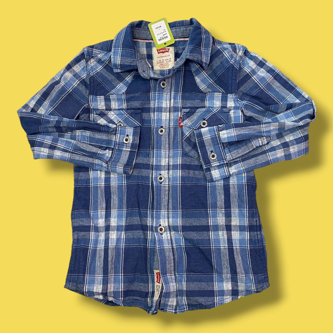 Blue Levis Button UP, 4Y