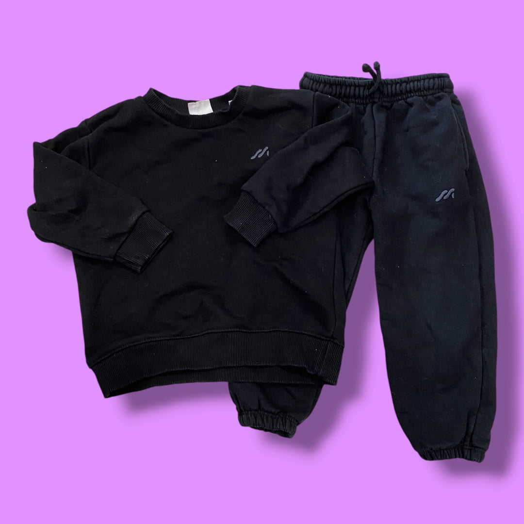 Black Zara Jogger Set, 3Y