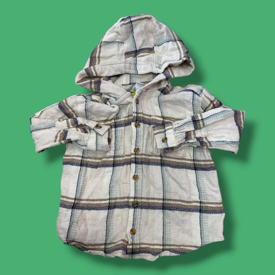 Tan Old Navy Button Up, 4Y