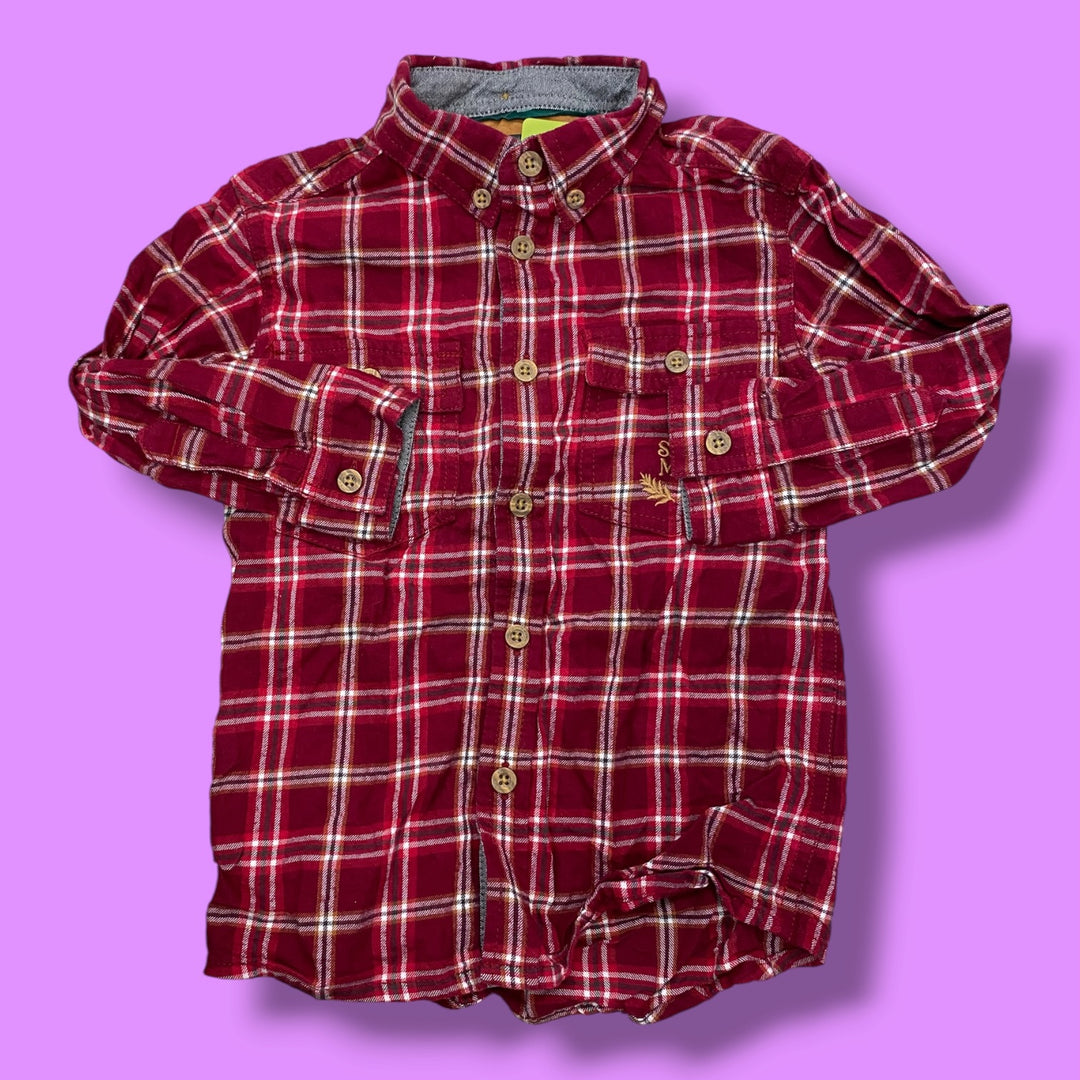 Red Souris Mini Button Up, 3Y