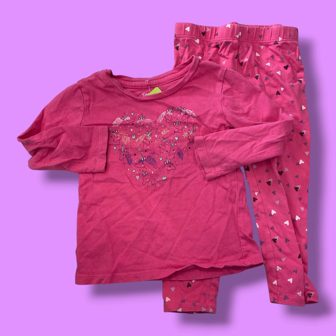 Pink George 2 piece set, 2Y