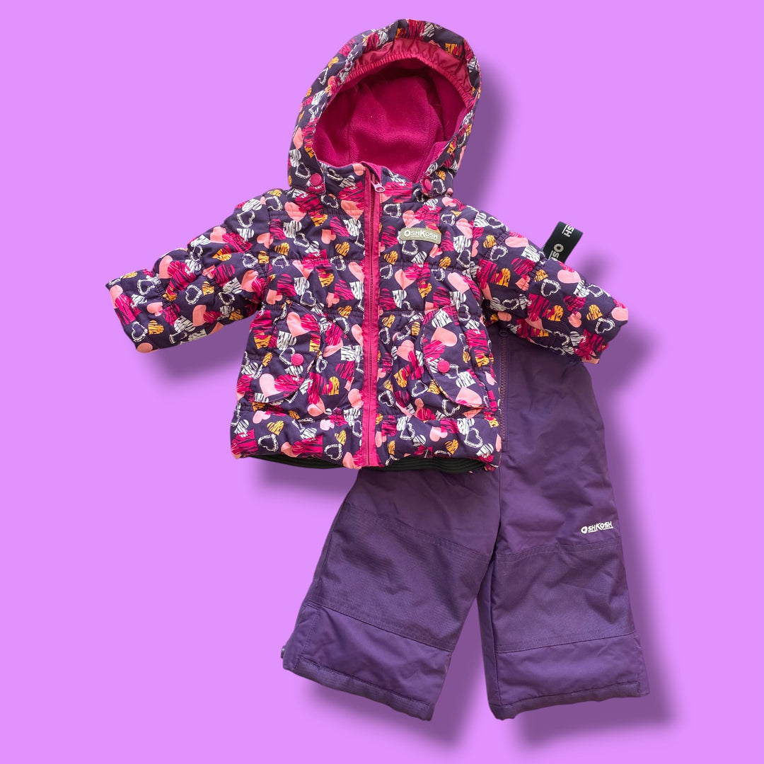 Purple Oshkosh 2 piece snowsuit , 12m