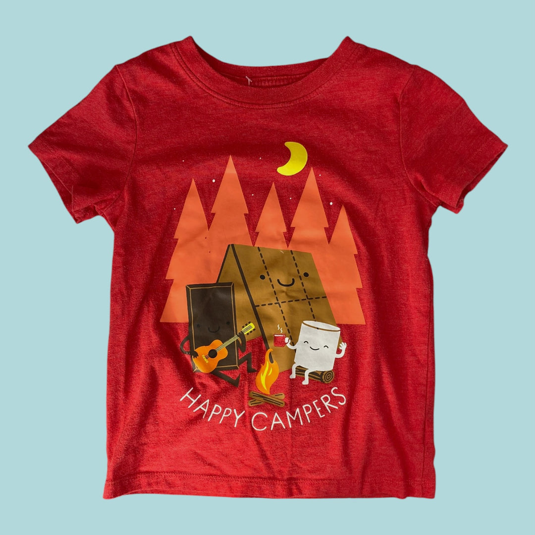 red Cat &amp; Jack happy campers tee, 3Y