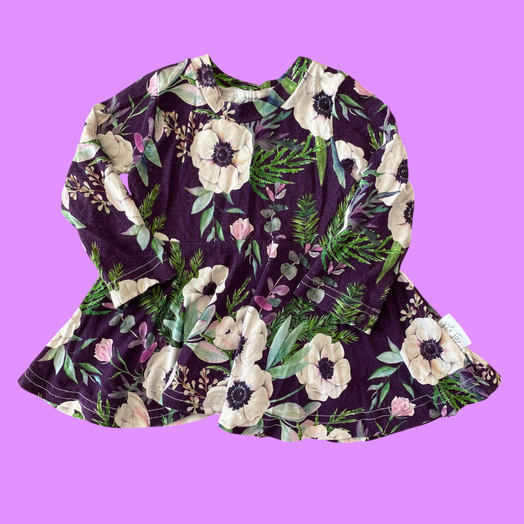 purple Vi &amp; Jax floral top, 6-12m