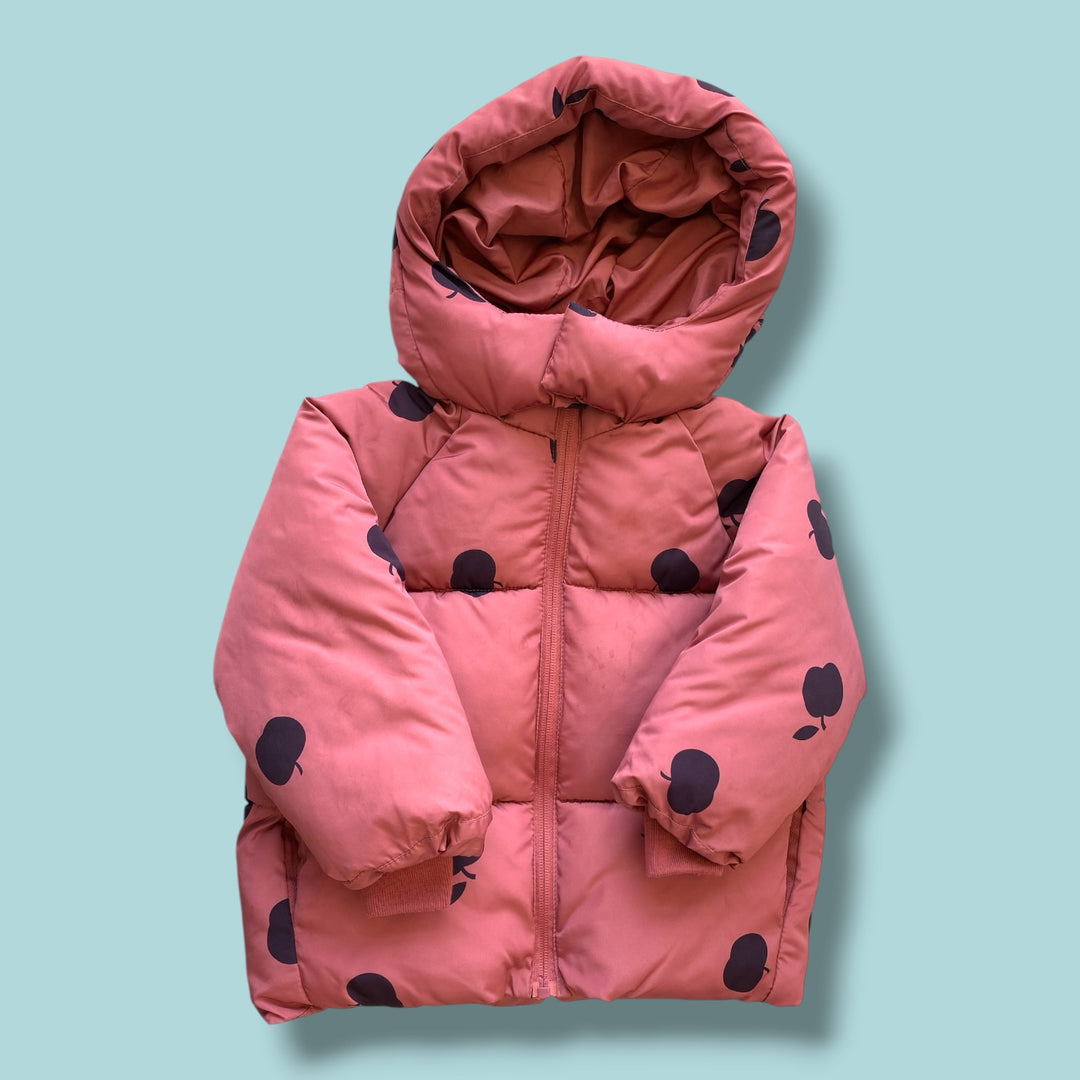 pink Zara winter jacket light marks, 18-24m