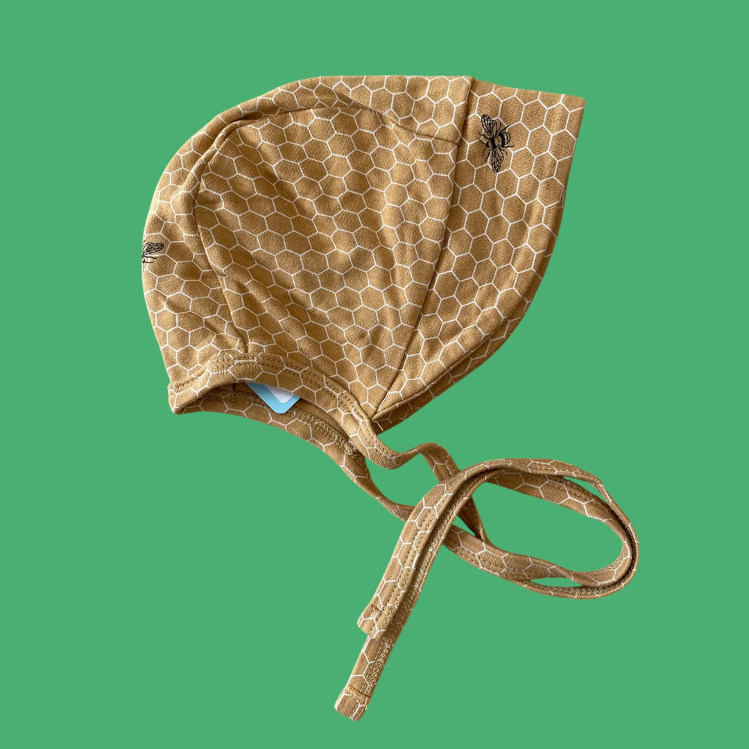 golden Little &amp; Lively honeycomb bonnet, 0-12m