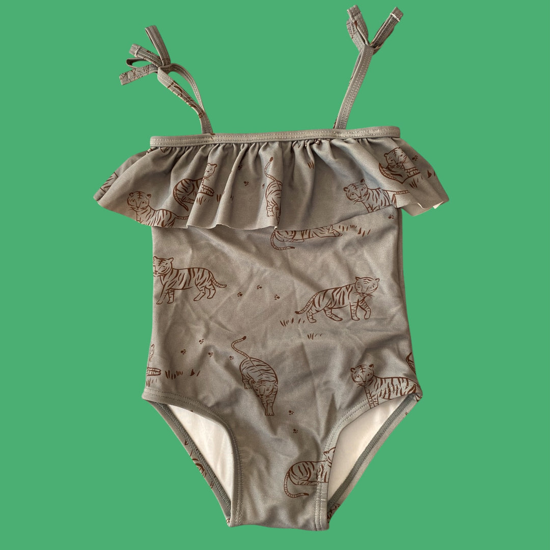 green Rylee &amp; Cru tiger one piece, 12-18m
