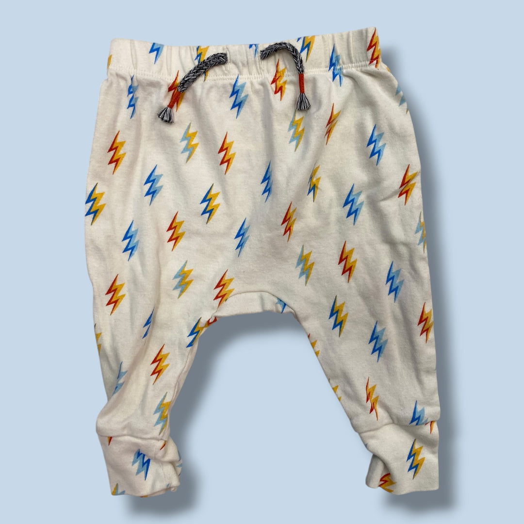 lightning bolt Joe Fresh  joggers, 3-6m