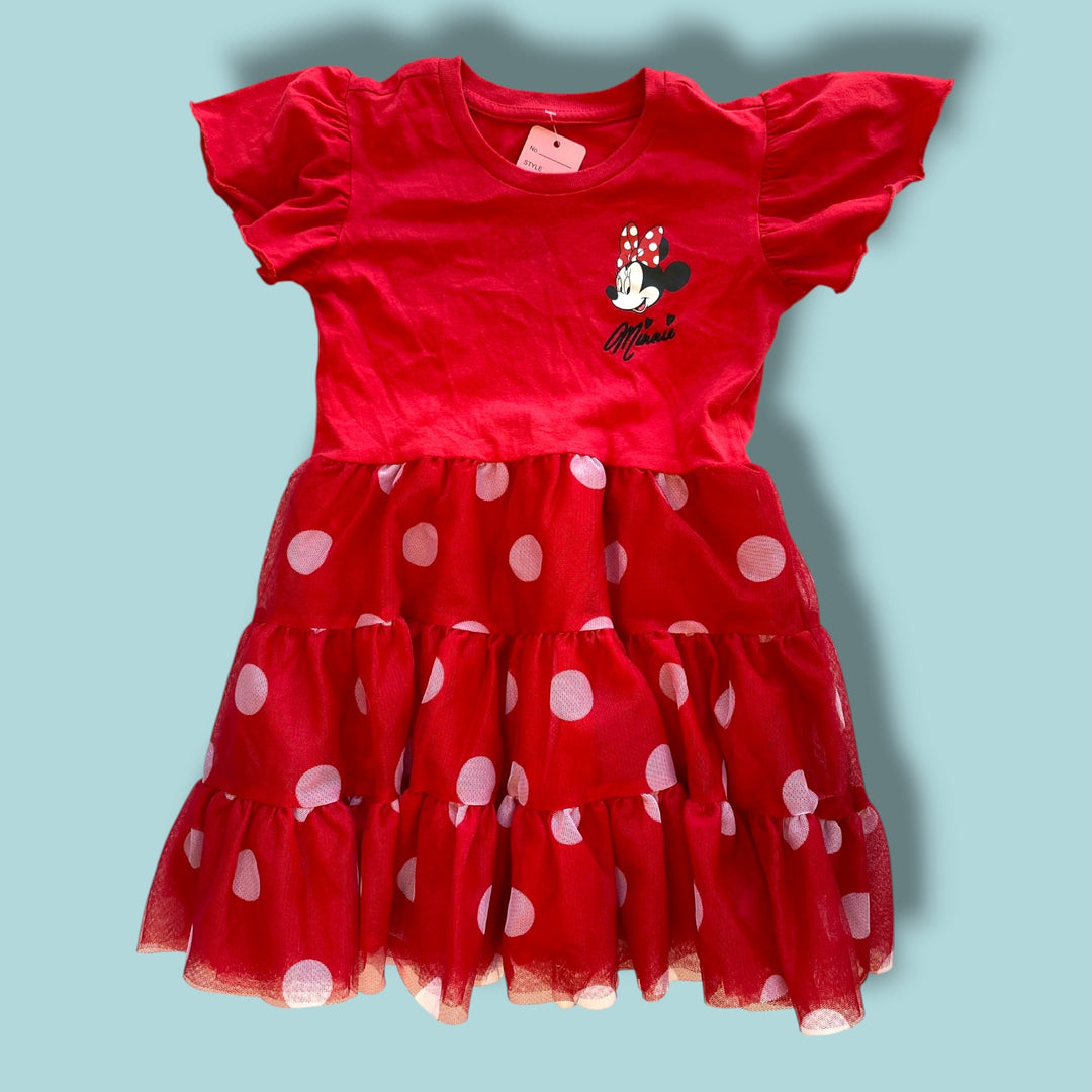 red disney minnie dress, 5y