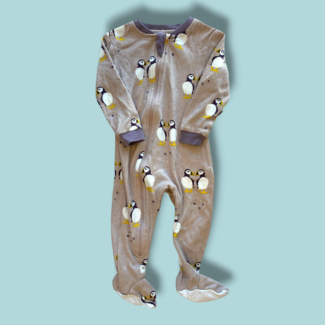 Brown Zippy Jams Sleeper, 6-9m