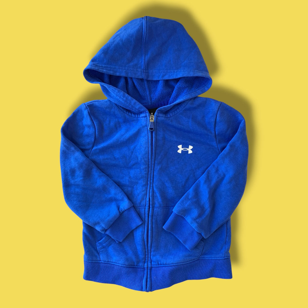 blue under armor zip up, 3y