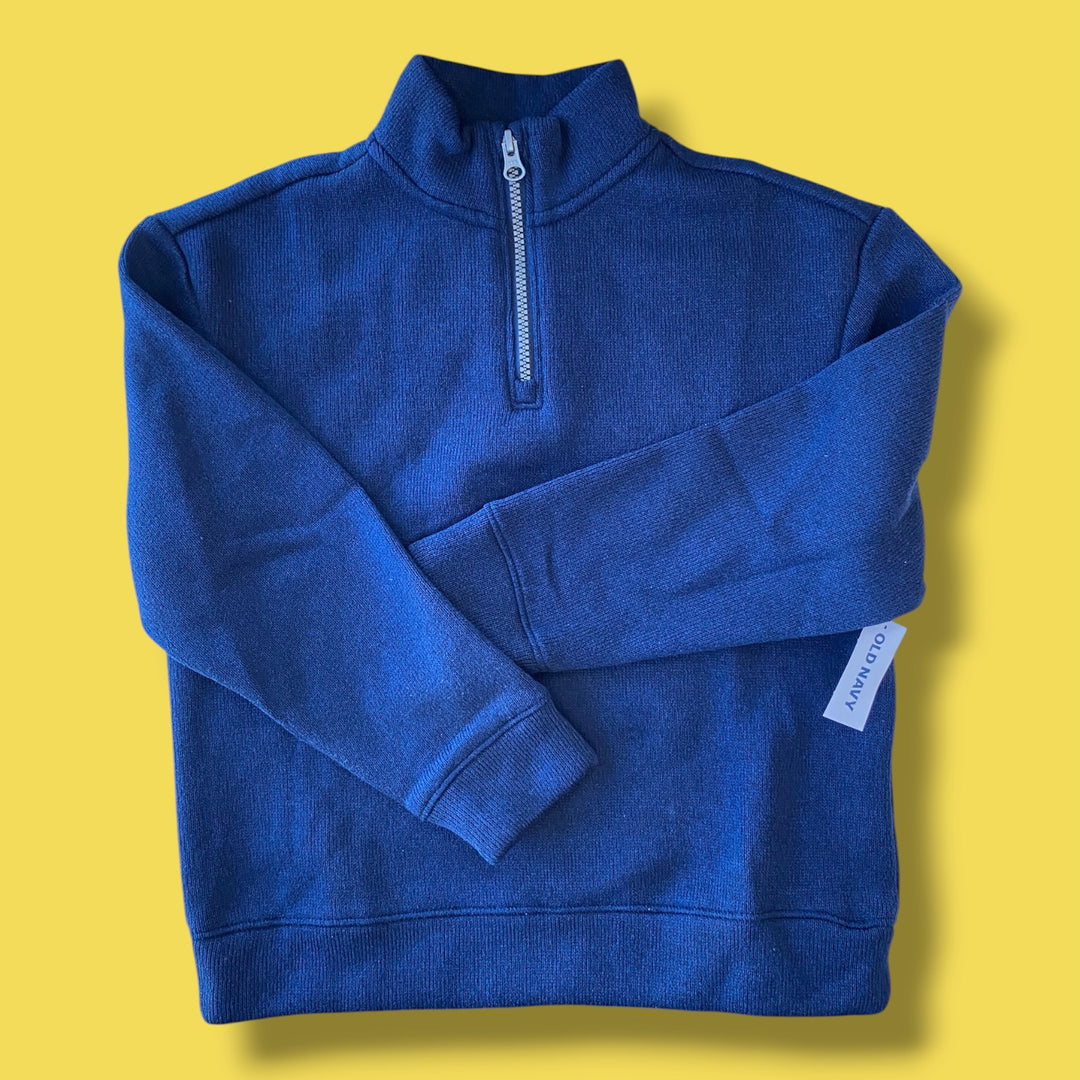 blue old navy quarter zip NWT, 8Y