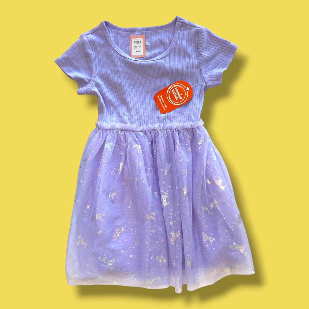 NWT purple  tulle dress, 4/5y