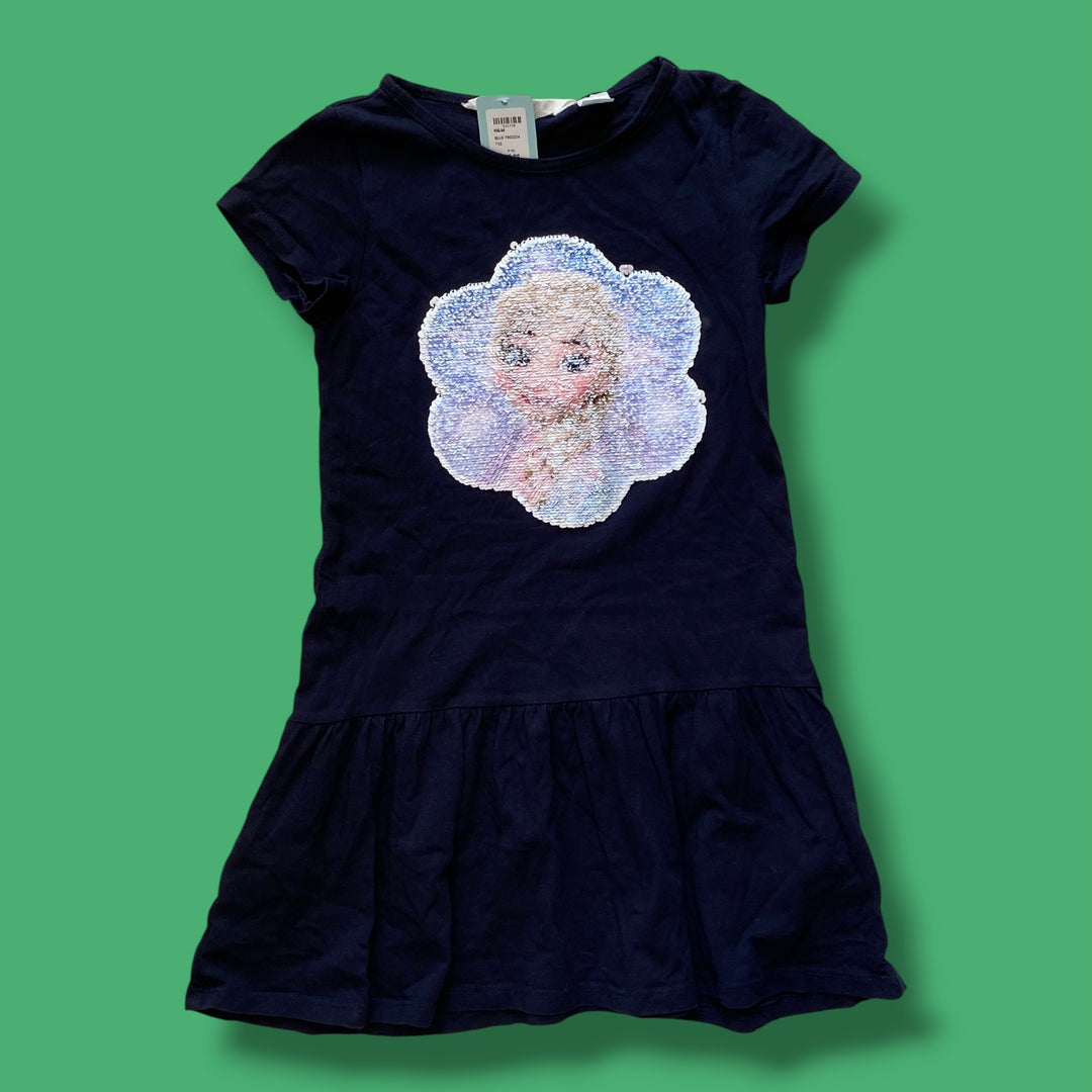 Blue H&amp;M frozen sequin dress, 6-8y