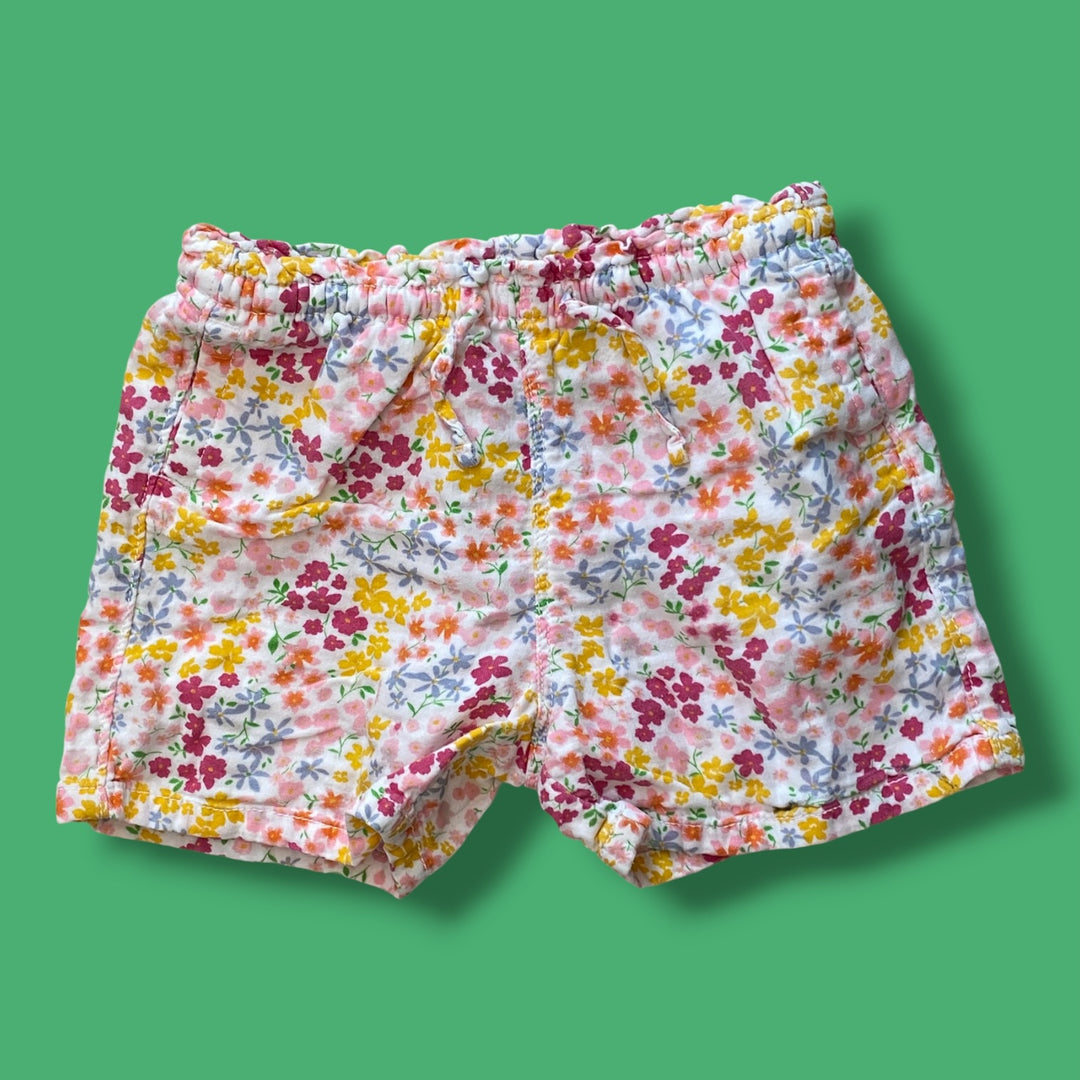 White Old Navy floral shorts, 5Y
