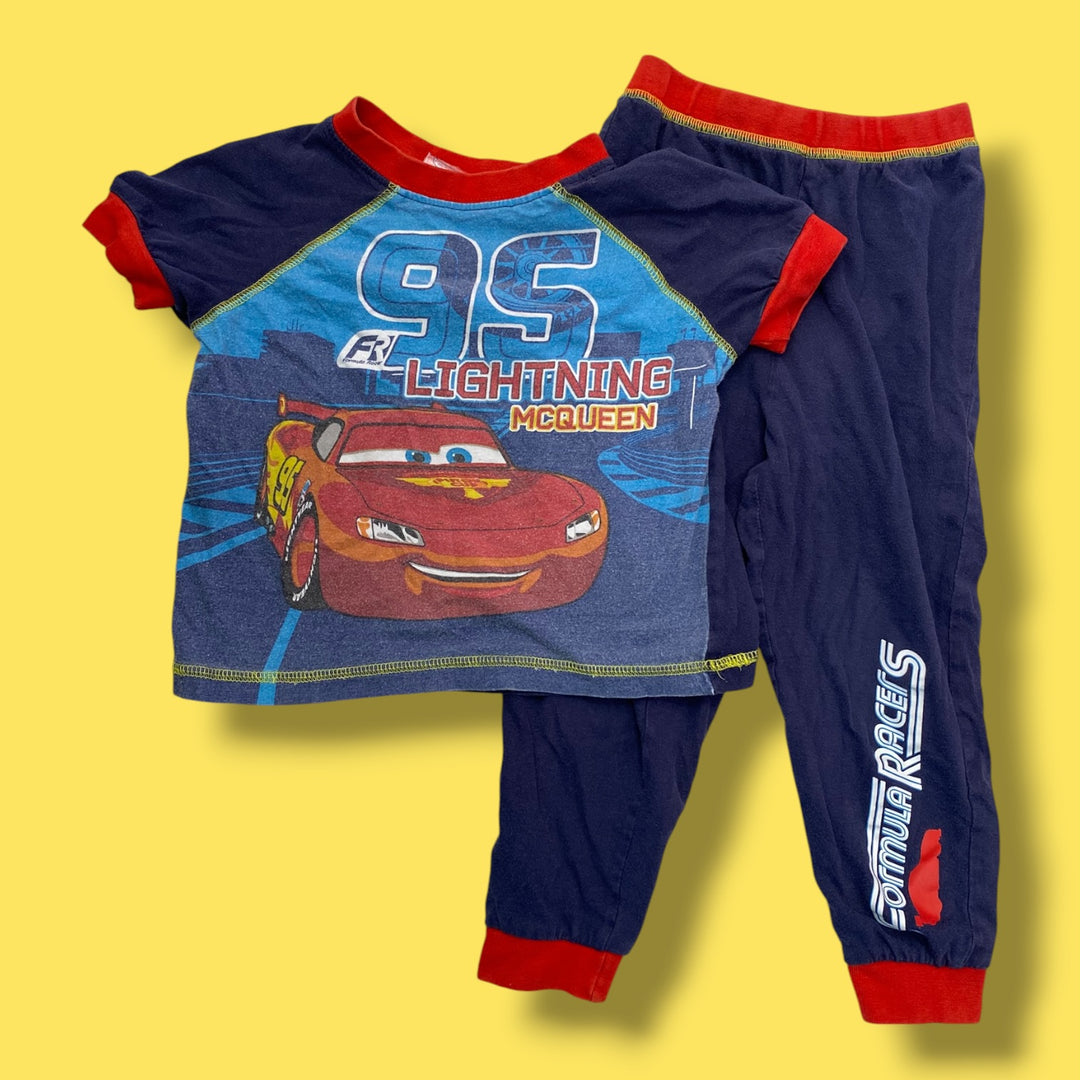 Blue Disney lightning mcqueen pjs , 3Y