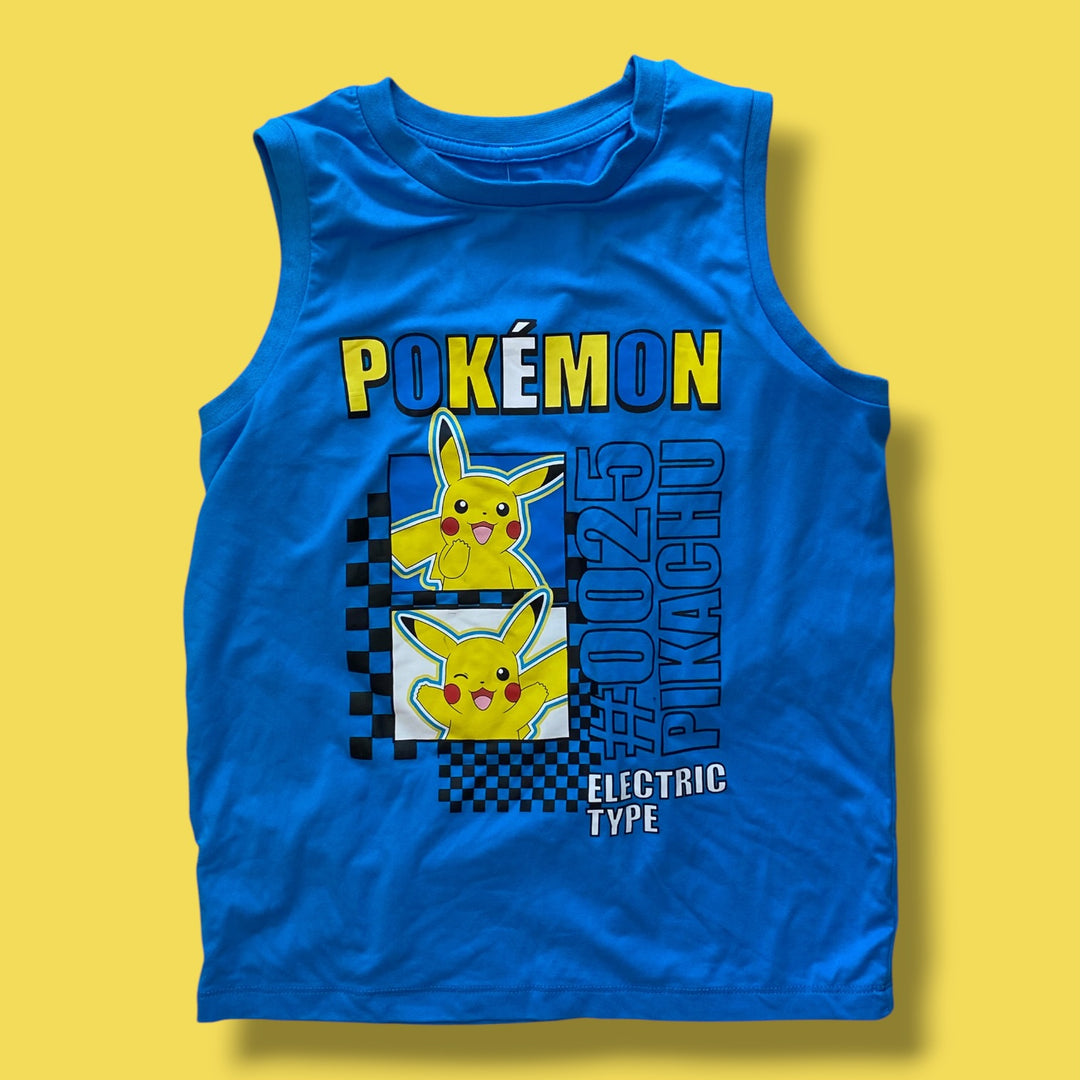blue Pokemon pikachu tank, 10-12Y