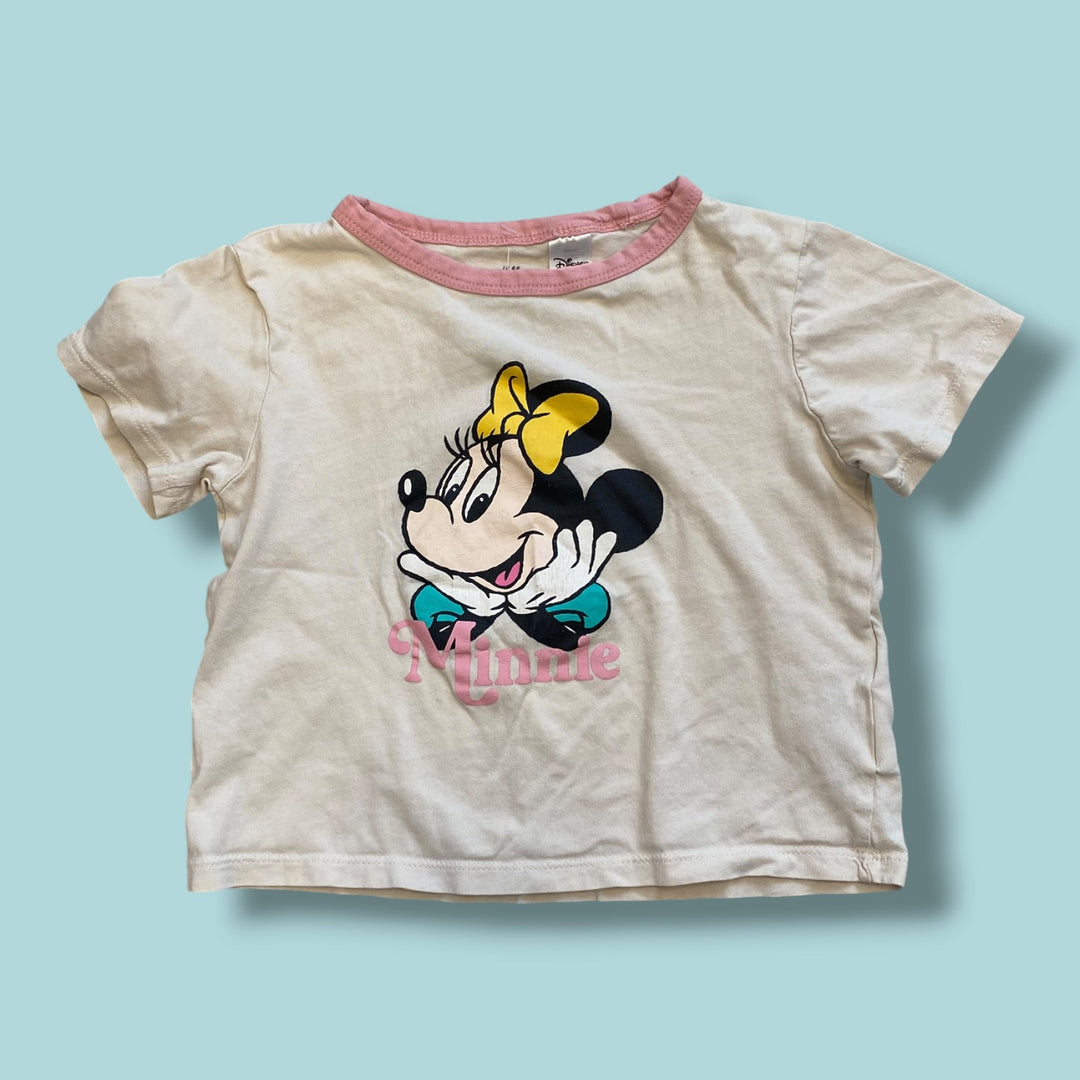 cream H&amp;M minnie tee, 2-4Y