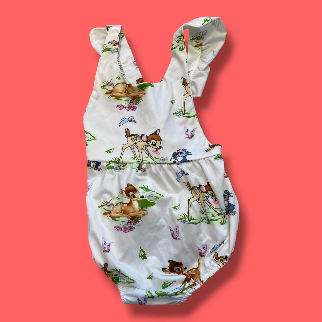 White Shein bambi romper, 6-12m