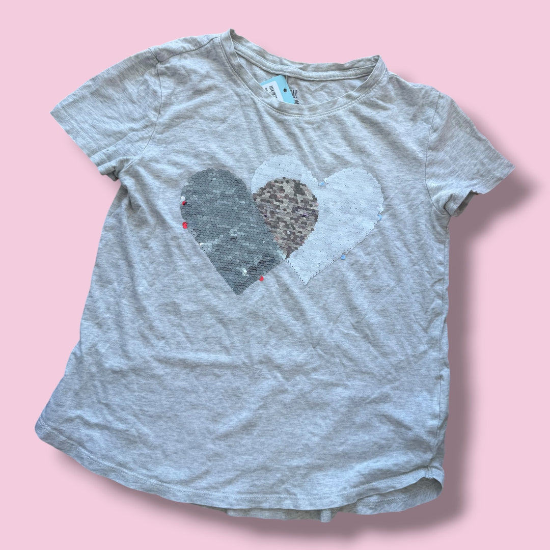 White Gap Sequin Shirt, 8Y