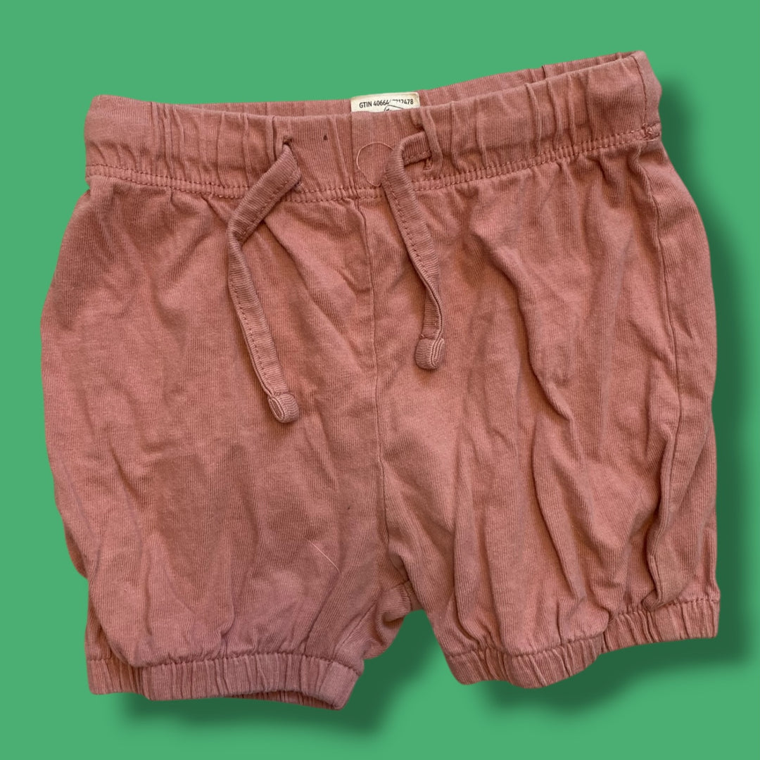 pink Alana shorts, 6-9m