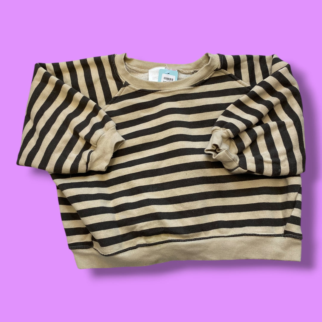 Brown Zara Striped Sweater, 5Y