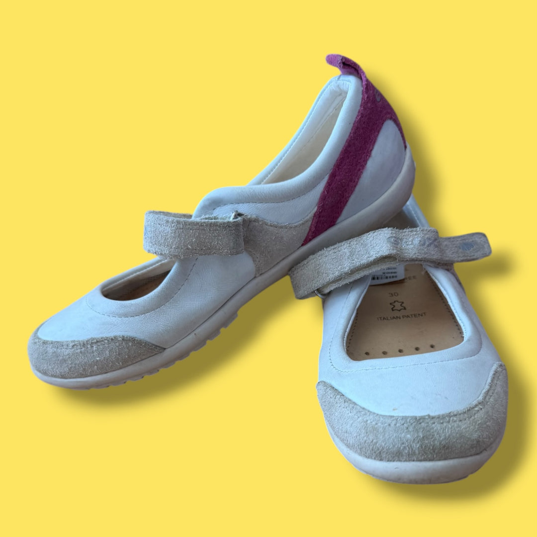 White Geox Mary Janes, 12.0