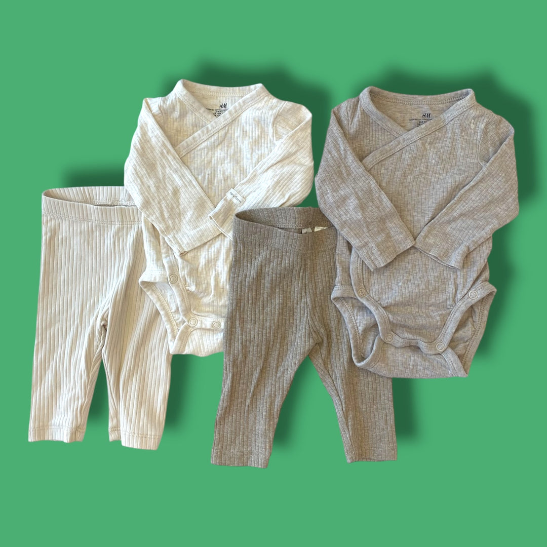 tan h&amp;m bundle of 2 sets, NB