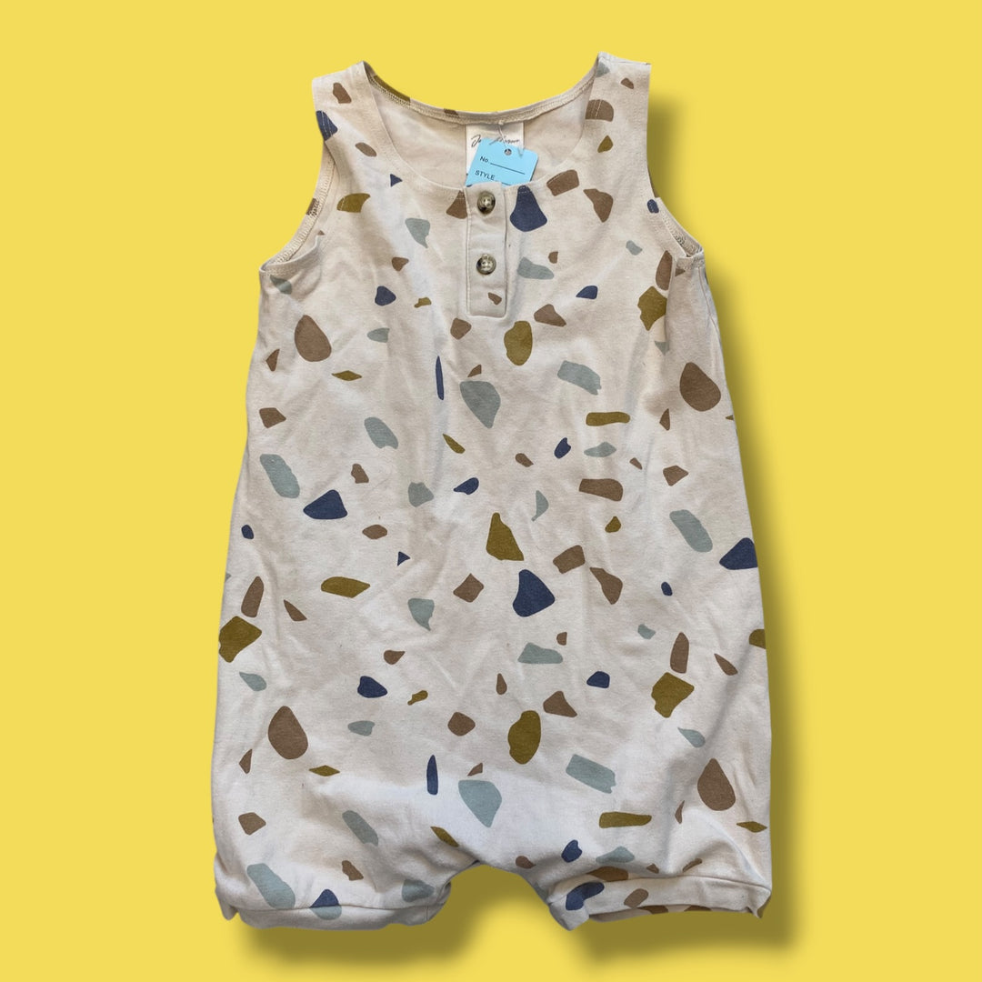 beige Jax &amp; Lennon patterned romper, 2-3Y