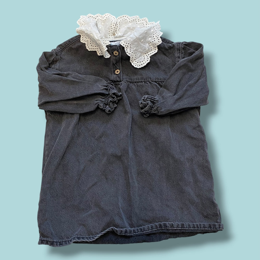 Black Zara denim dress, 2-3Y